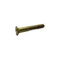 Suburban Bolt And Supply Wood Screw, #14, 3/4 in, Plain Brass Flat Head A3280160048F